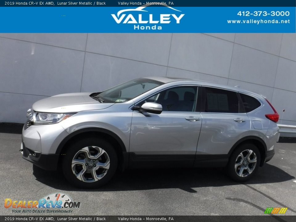 2019 Honda CR-V EX AWD Lunar Silver Metallic / Black Photo #2