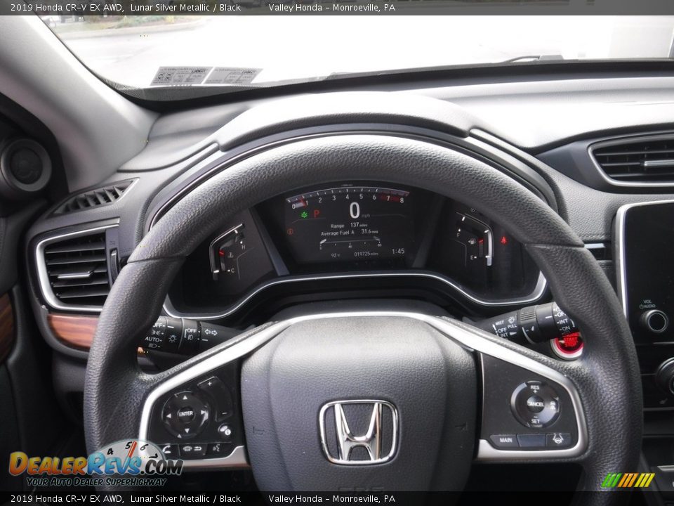 2019 Honda CR-V EX AWD Lunar Silver Metallic / Black Photo #23