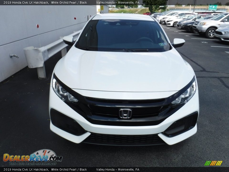 2019 Honda Civic LX Hatchback White Orchid Pearl / Black Photo #5