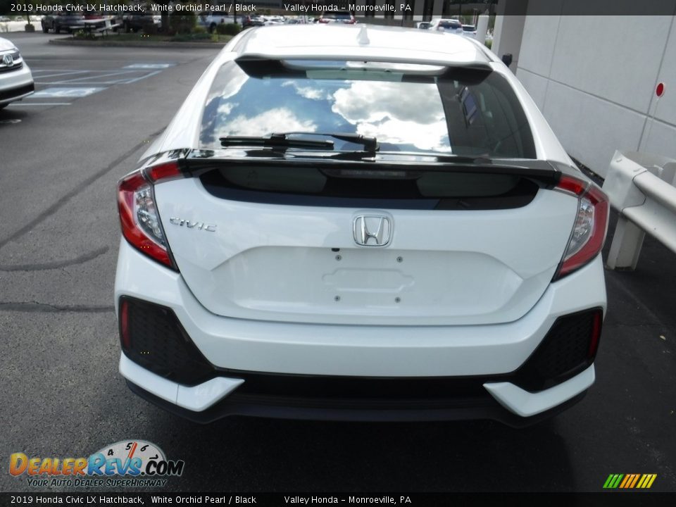 2019 Honda Civic LX Hatchback White Orchid Pearl / Black Photo #8