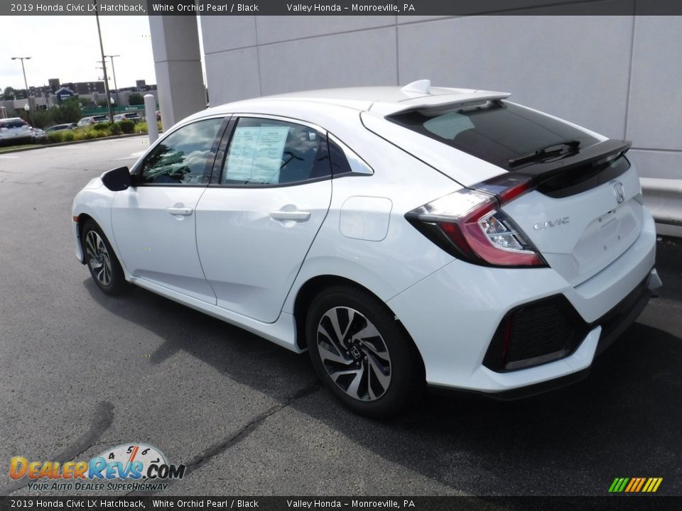 2019 Honda Civic LX Hatchback White Orchid Pearl / Black Photo #9