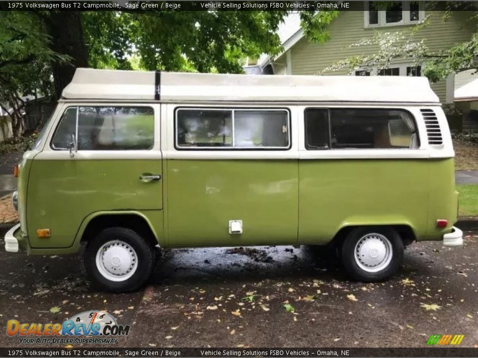 Sage Green 1975 Volkswagen Bus T2 Campmobile Photo #2