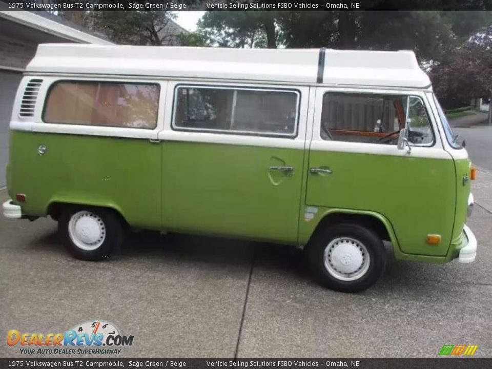 Sage Green 1975 Volkswagen Bus T2 Campmobile Photo #3