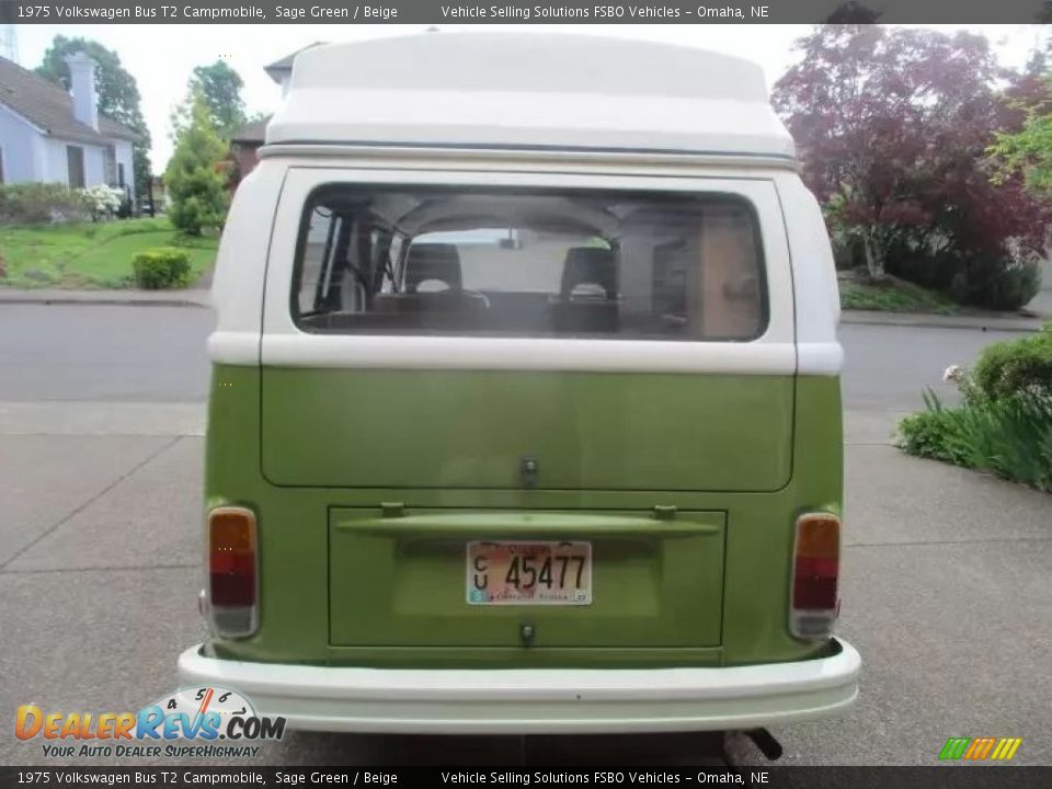 1975 Volkswagen Bus T2 Campmobile Sage Green / Beige Photo #4