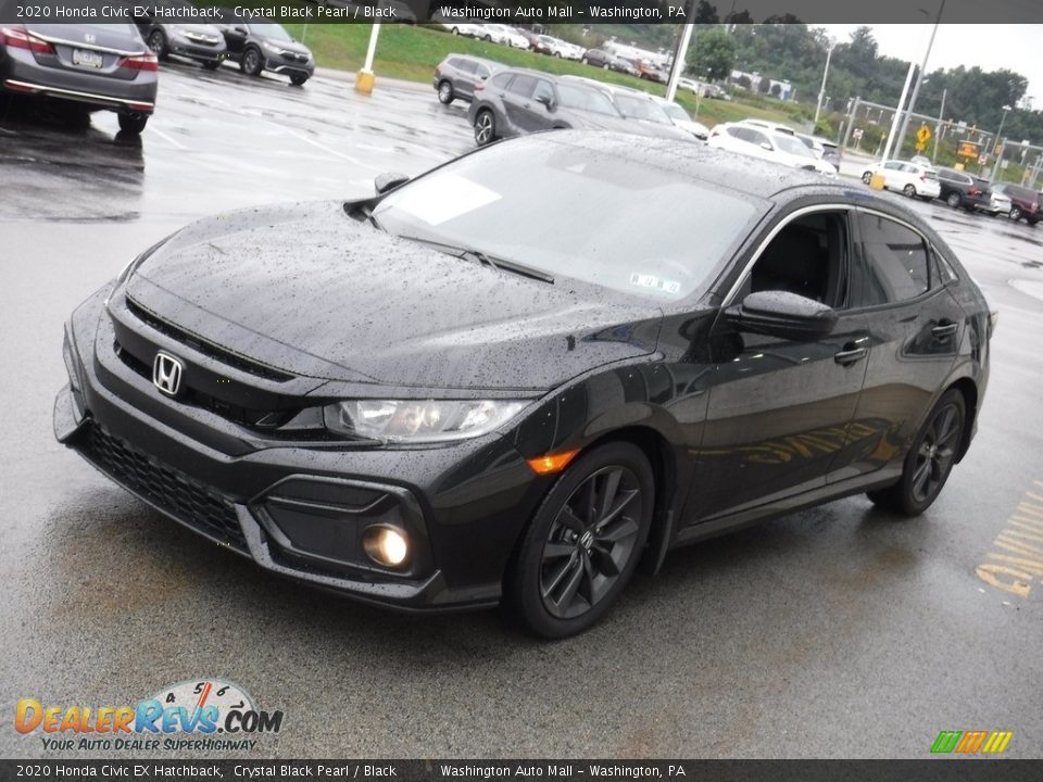 2020 Honda Civic EX Hatchback Crystal Black Pearl / Black Photo #6
