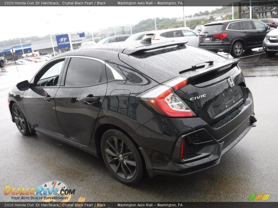2020 Honda Civic EX Hatchback Crystal Black Pearl / Black Photo #8