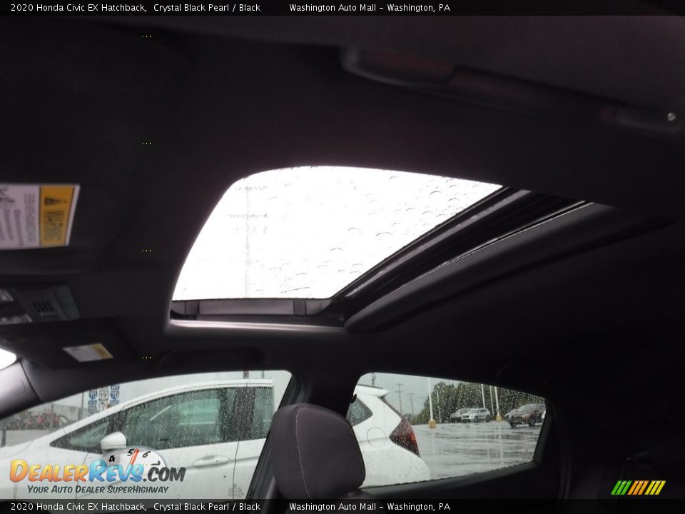 2020 Honda Civic EX Hatchback Crystal Black Pearl / Black Photo #11