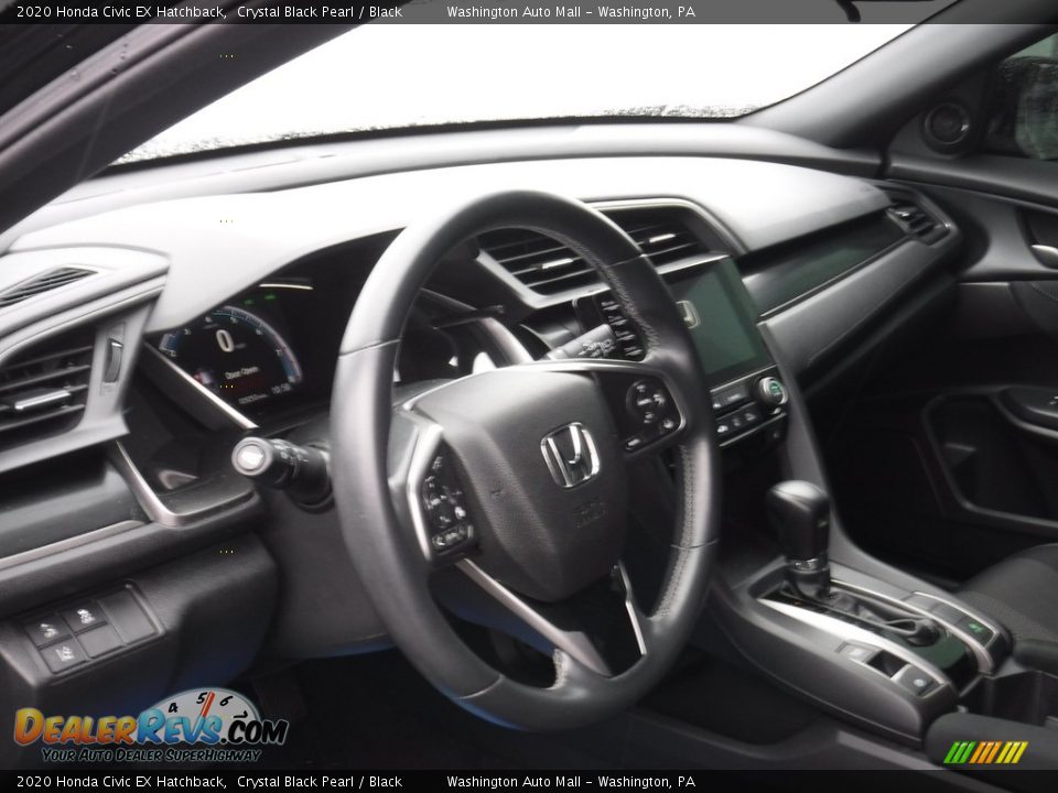 2020 Honda Civic EX Hatchback Crystal Black Pearl / Black Photo #12