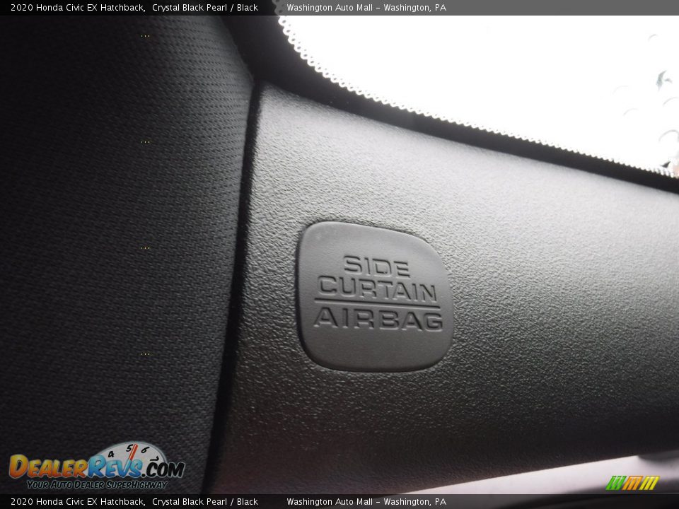 2020 Honda Civic EX Hatchback Crystal Black Pearl / Black Photo #22