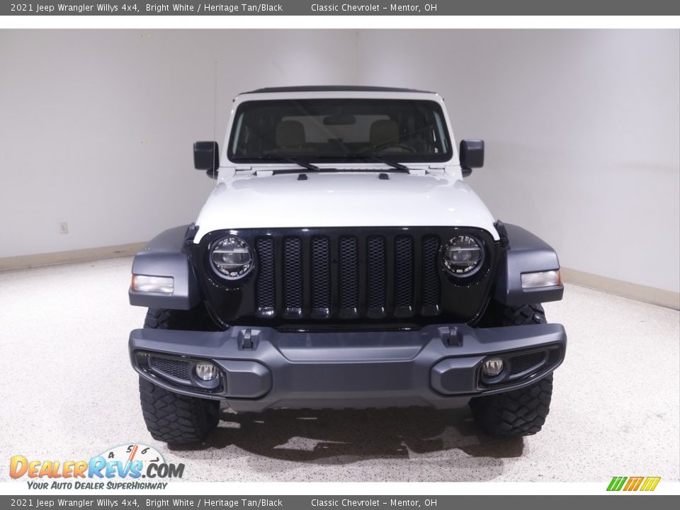 2021 Jeep Wrangler Willys 4x4 Bright White / Heritage Tan/Black Photo #2