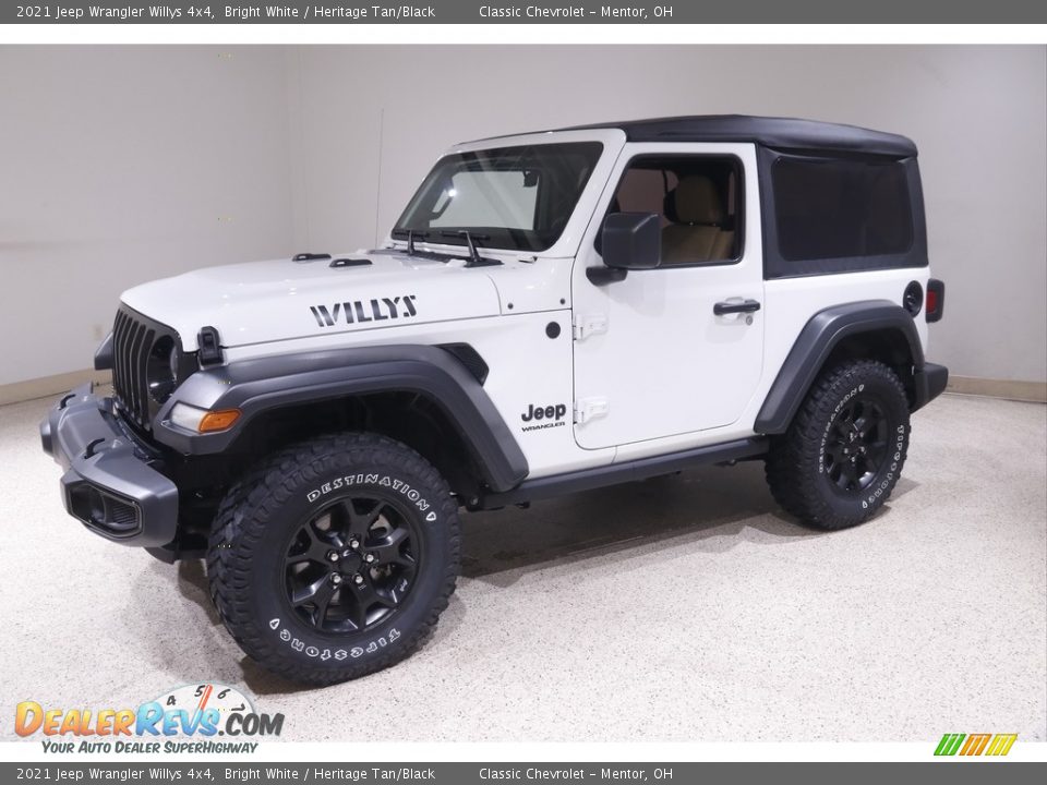 2021 Jeep Wrangler Willys 4x4 Bright White / Heritage Tan/Black Photo #3