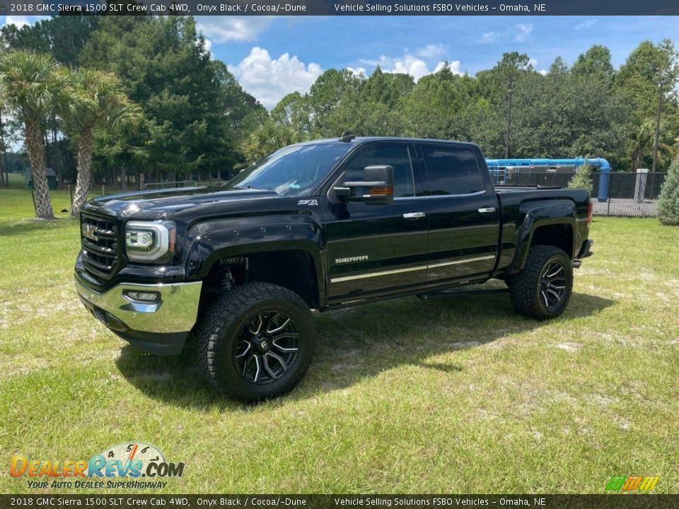 2018 GMC Sierra 1500 SLT Crew Cab 4WD Onyx Black / Cocoa/­Dune Photo #1