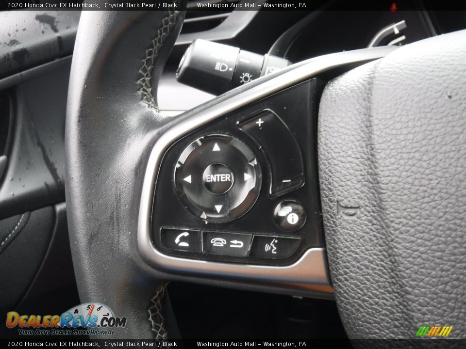 2020 Honda Civic EX Hatchback Crystal Black Pearl / Black Photo #26