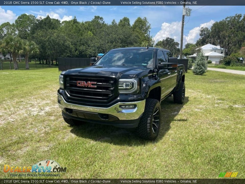 2018 GMC Sierra 1500 SLT Crew Cab 4WD Onyx Black / Cocoa/­Dune Photo #2