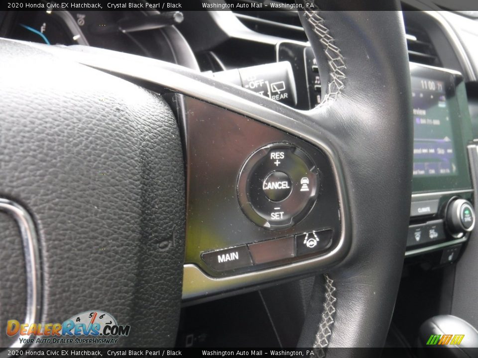 2020 Honda Civic EX Hatchback Crystal Black Pearl / Black Photo #27