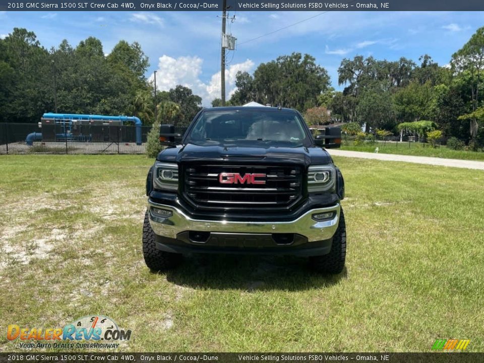 2018 GMC Sierra 1500 SLT Crew Cab 4WD Onyx Black / Cocoa/­Dune Photo #3