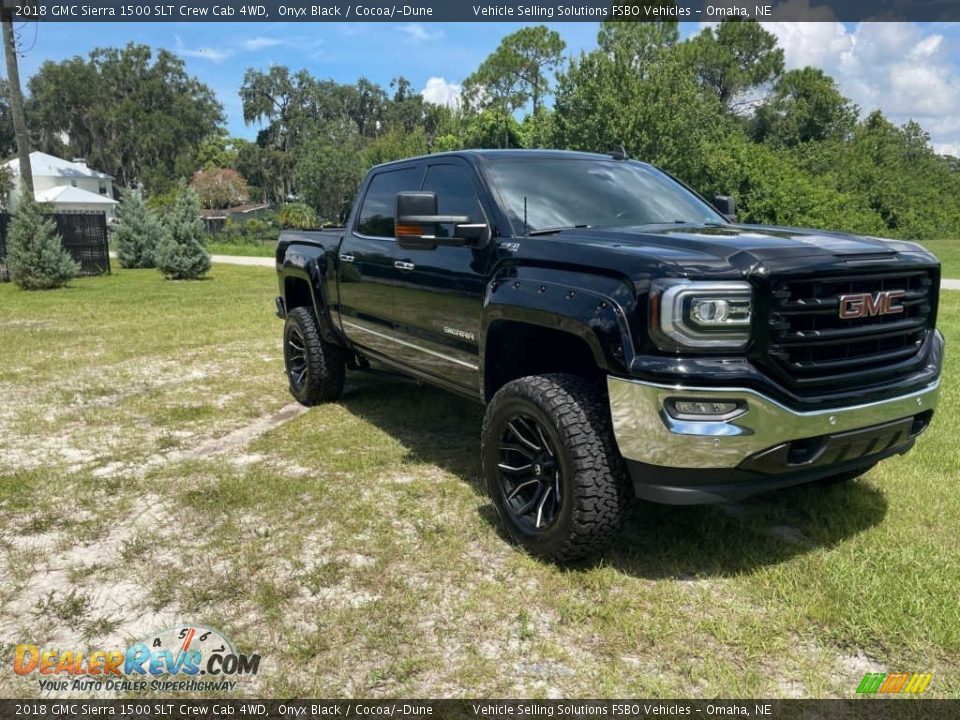 2018 GMC Sierra 1500 SLT Crew Cab 4WD Onyx Black / Cocoa/­Dune Photo #4