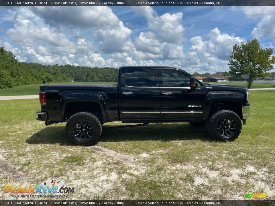 2018 GMC Sierra 1500 SLT Crew Cab 4WD Onyx Black / Cocoa/­Dune Photo #5