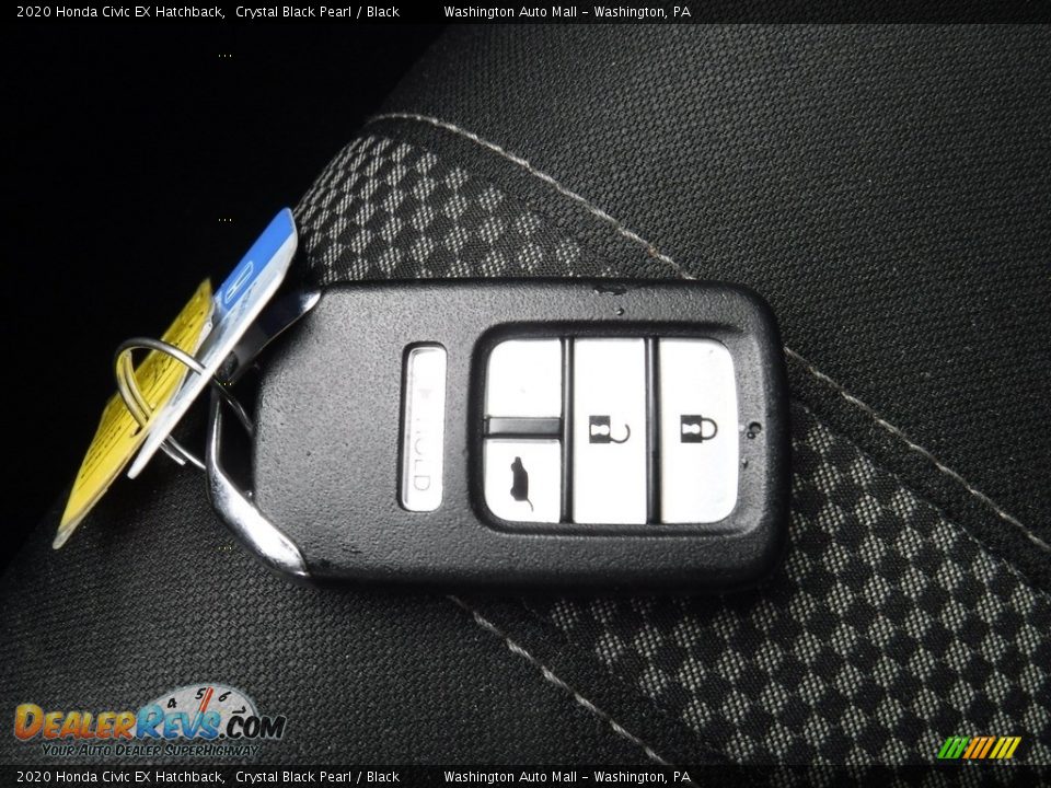 2020 Honda Civic EX Hatchback Crystal Black Pearl / Black Photo #31