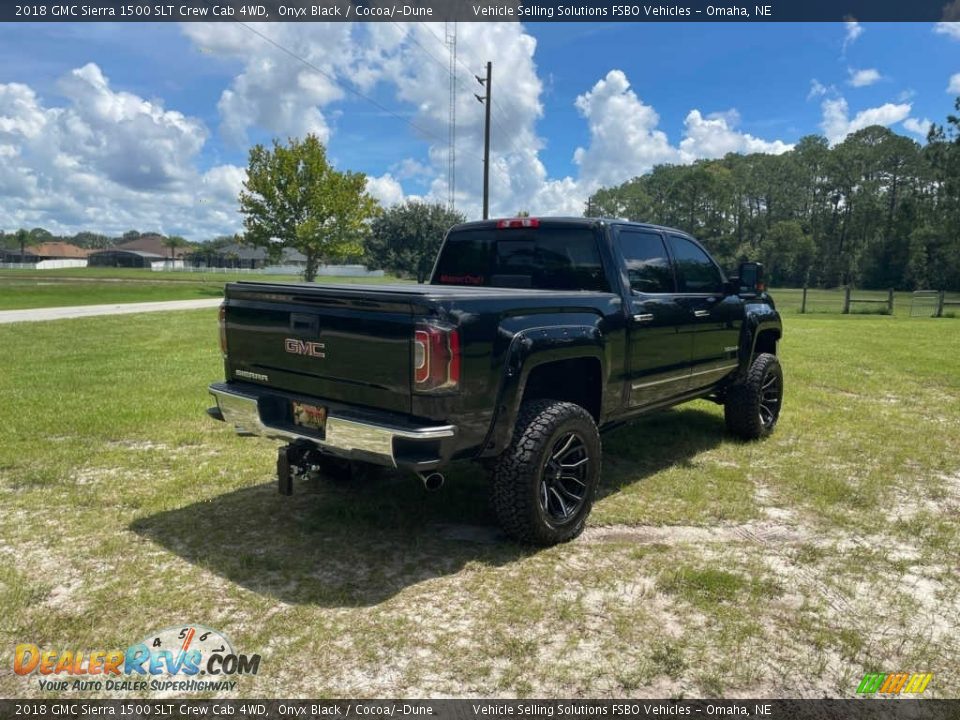 2018 GMC Sierra 1500 SLT Crew Cab 4WD Onyx Black / Cocoa/­Dune Photo #7