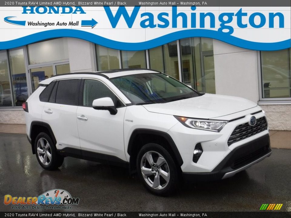 2020 Toyota RAV4 Limited AWD Hybrid Blizzard White Pearl / Black Photo #1