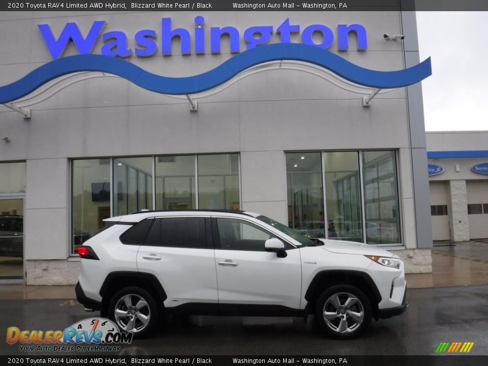 2020 Toyota RAV4 Limited AWD Hybrid Blizzard White Pearl / Black Photo #2