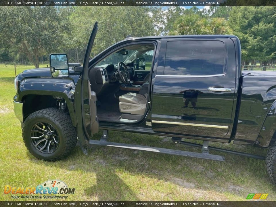 2018 GMC Sierra 1500 SLT Crew Cab 4WD Onyx Black / Cocoa/­Dune Photo #10