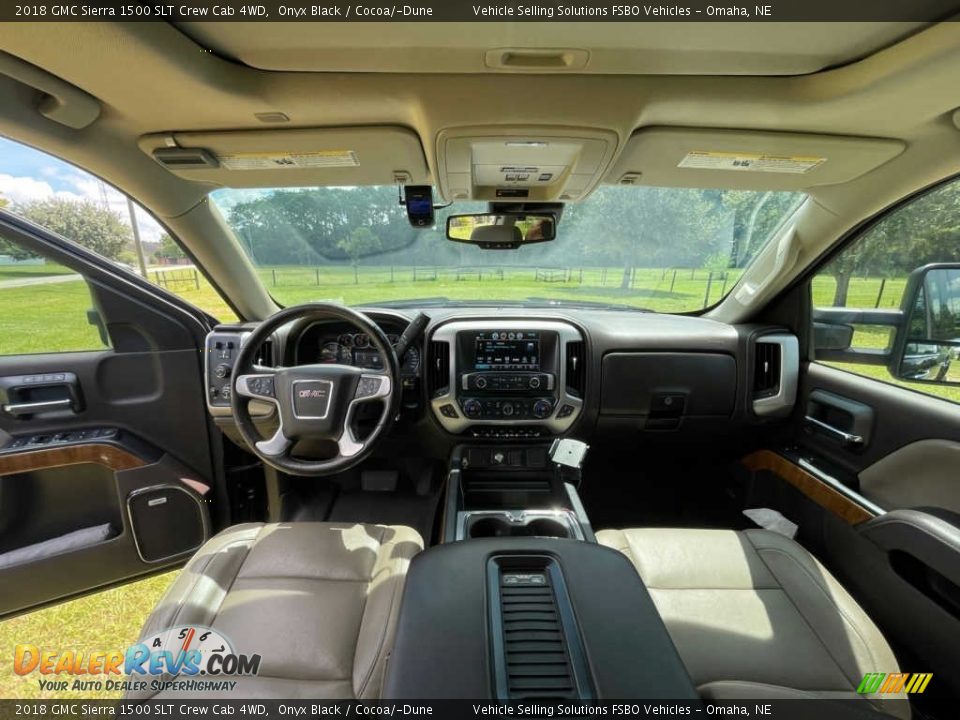 2018 GMC Sierra 1500 SLT Crew Cab 4WD Onyx Black / Cocoa/­Dune Photo #11