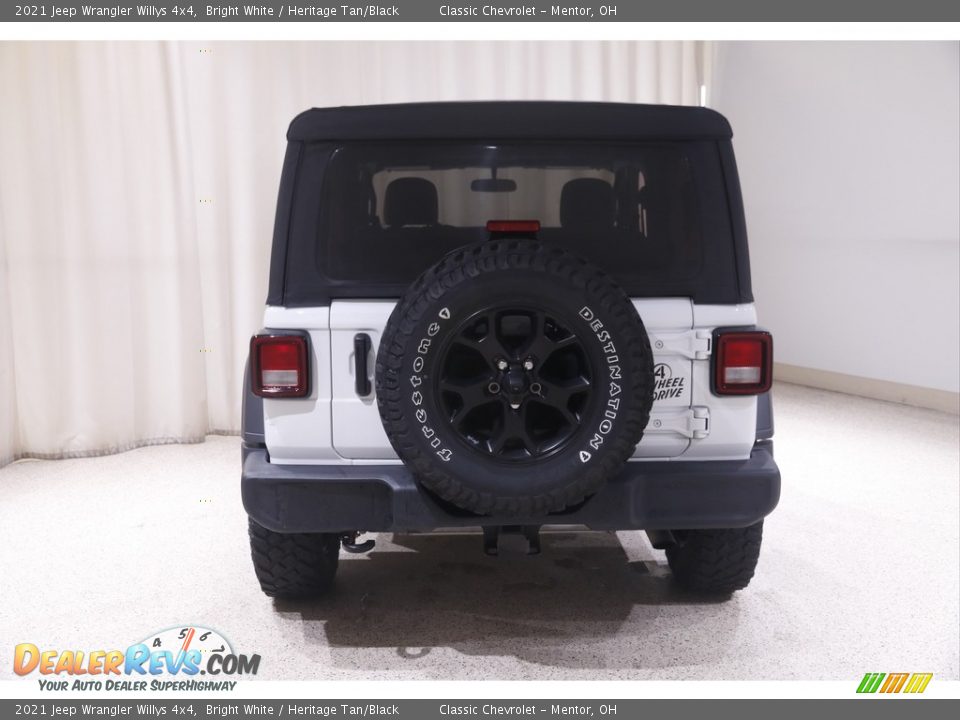 2021 Jeep Wrangler Willys 4x4 Bright White / Heritage Tan/Black Photo #20