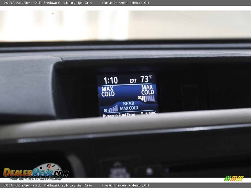 2013 Toyota Sienna XLE Predawn Gray Mica / Light Gray Photo #10