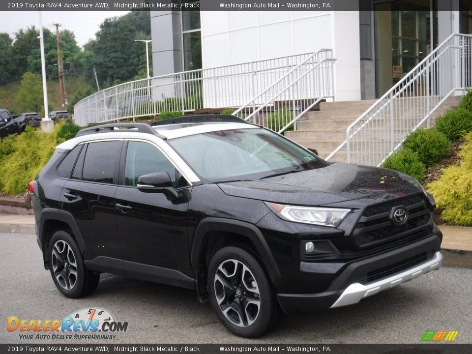 2019 Toyota RAV4 Adventure AWD Midnight Black Metallic / Black Photo #1