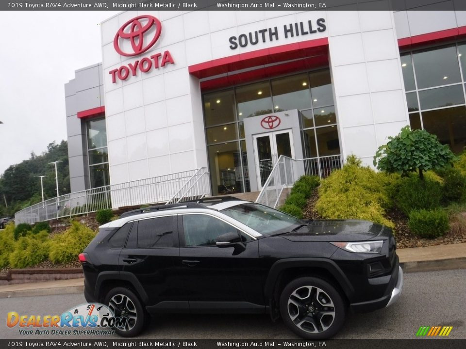 2019 Toyota RAV4 Adventure AWD Midnight Black Metallic / Black Photo #2