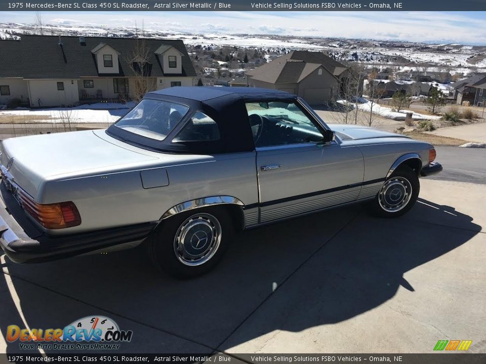 1975 Mercedes-Benz SL Class 450 SL Roadster Astral Silver Metallic / Blue Photo #4