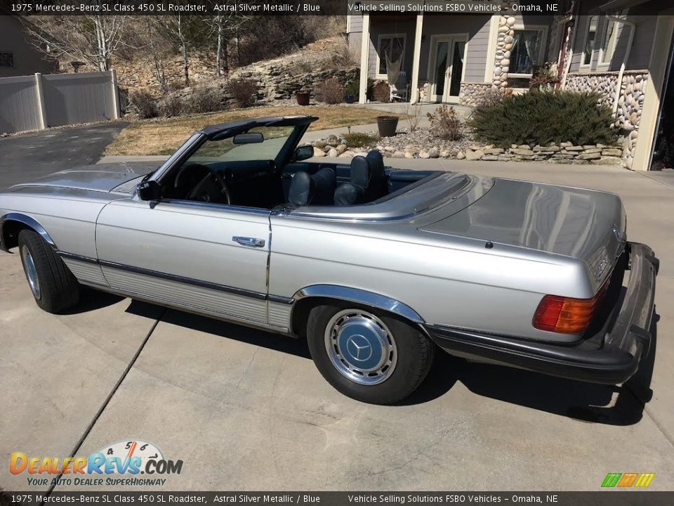 1975 Mercedes-Benz SL Class 450 SL Roadster Astral Silver Metallic / Blue Photo #6