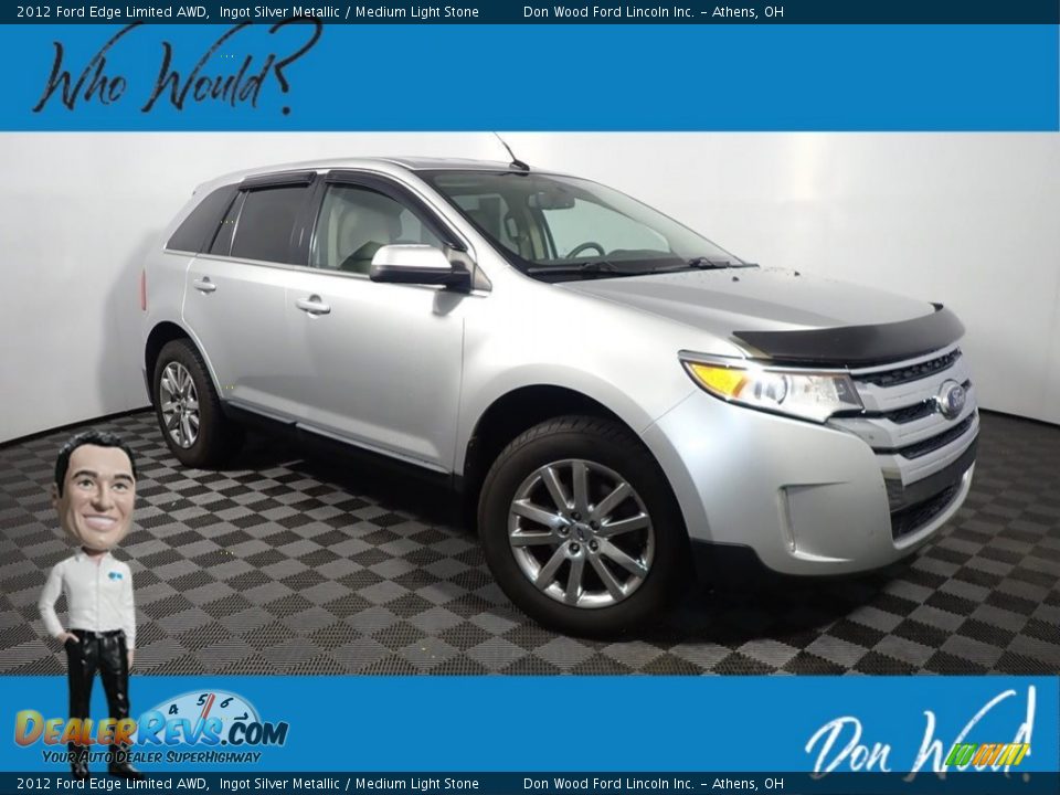 2012 Ford Edge Limited AWD Ingot Silver Metallic / Medium Light Stone Photo #1