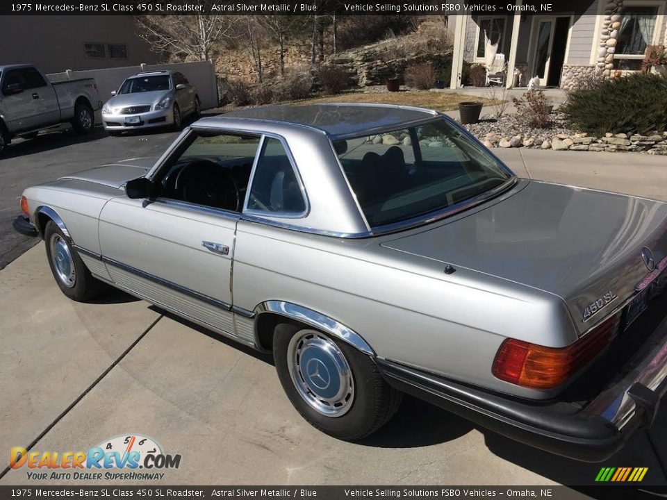 1975 Mercedes-Benz SL Class 450 SL Roadster Astral Silver Metallic / Blue Photo #7