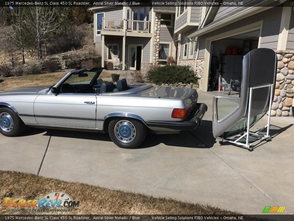 1975 Mercedes-Benz SL Class 450 SL Roadster Astral Silver Metallic / Blue Photo #9