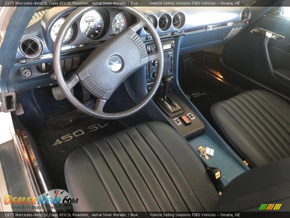 Blue Interior - 1975 Mercedes-Benz SL Class 450 SL Roadster Photo #11