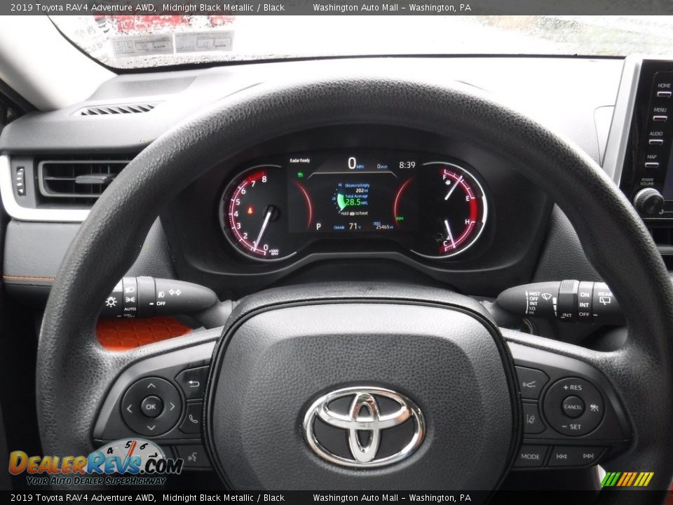 2019 Toyota RAV4 Adventure AWD Midnight Black Metallic / Black Photo #27