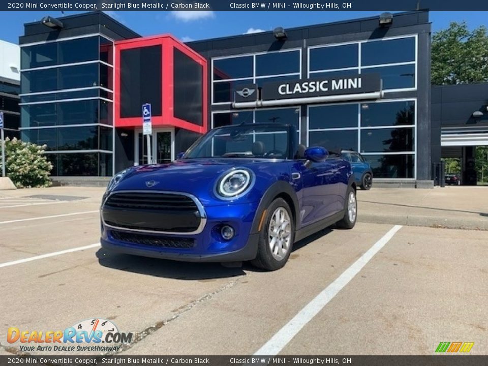 2020 Mini Convertible Cooper Starlight Blue Metallic / Carbon Black Photo #1