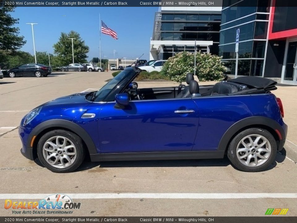 2020 Mini Convertible Cooper Starlight Blue Metallic / Carbon Black Photo #2