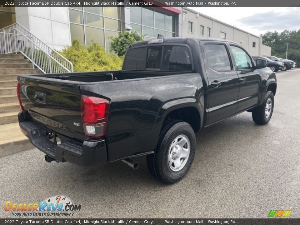 2022 Toyota Tacoma SR Double Cab 4x4 Midnight Black Metallic / Cement Gray Photo #9