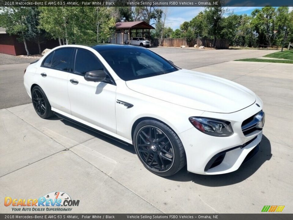 2018 Mercedes-Benz E AMG 63 S 4Matic Polar White / Black Photo #1