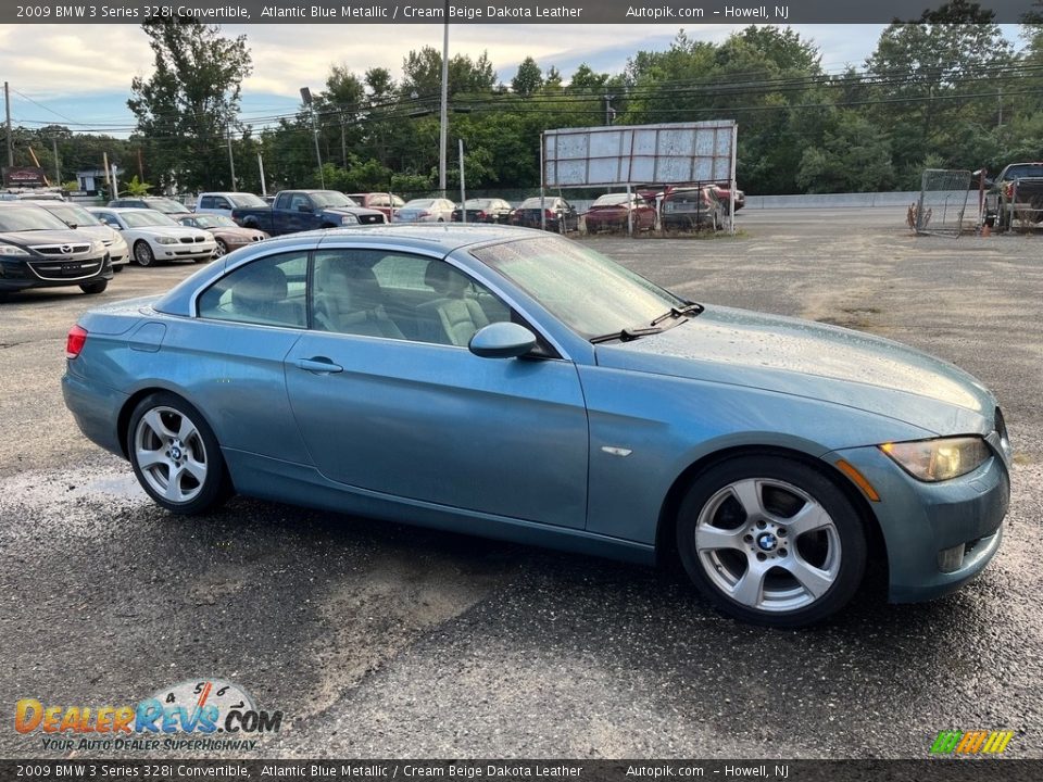 2009 BMW 3 Series 328i Convertible Atlantic Blue Metallic / Cream Beige Dakota Leather Photo #3