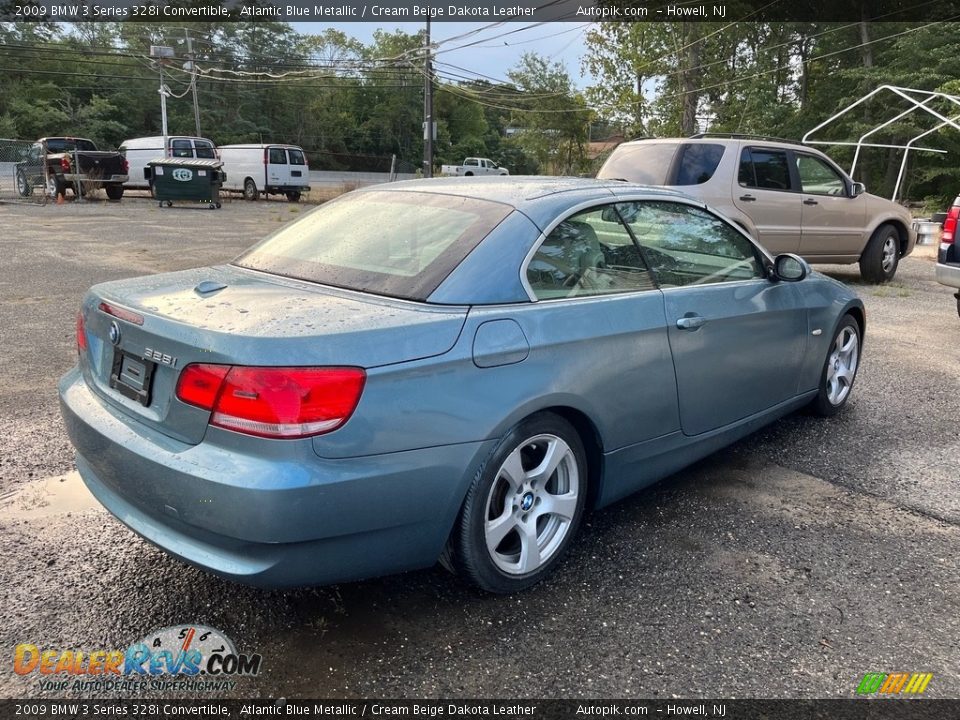 2009 BMW 3 Series 328i Convertible Atlantic Blue Metallic / Cream Beige Dakota Leather Photo #5