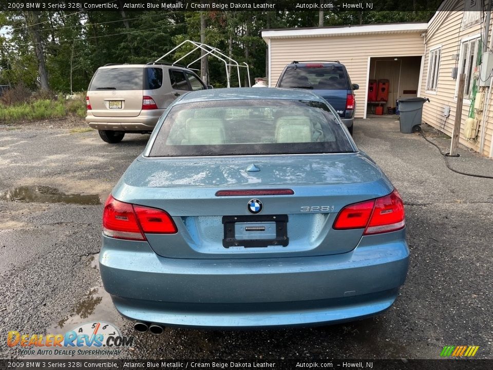 2009 BMW 3 Series 328i Convertible Atlantic Blue Metallic / Cream Beige Dakota Leather Photo #6