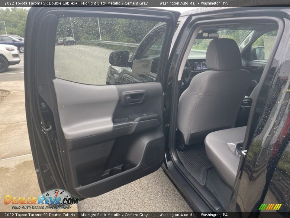 2022 Toyota Tacoma SR Double Cab 4x4 Midnight Black Metallic / Cement Gray Photo #24