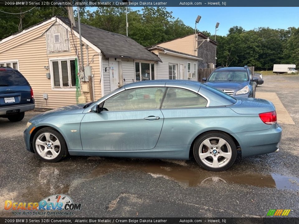 2009 BMW 3 Series 328i Convertible Atlantic Blue Metallic / Cream Beige Dakota Leather Photo #9