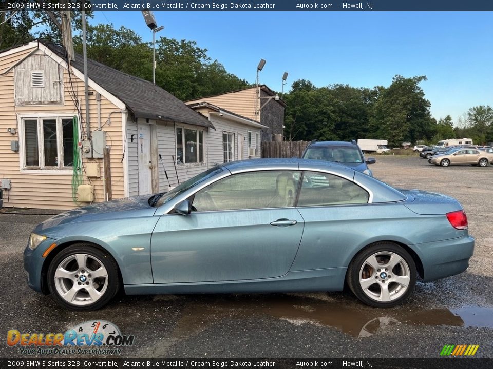 2009 BMW 3 Series 328i Convertible Atlantic Blue Metallic / Cream Beige Dakota Leather Photo #10