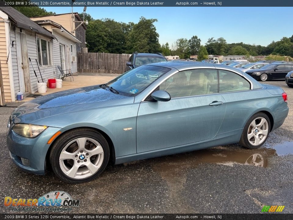 2009 BMW 3 Series 328i Convertible Atlantic Blue Metallic / Cream Beige Dakota Leather Photo #11